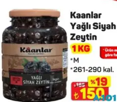 KAANLAR YAĞLI SİYAH ZEYTİN 1 KG
